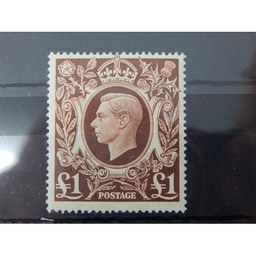 196 - Bundle of KGVI Stamps Including £1 Brown.