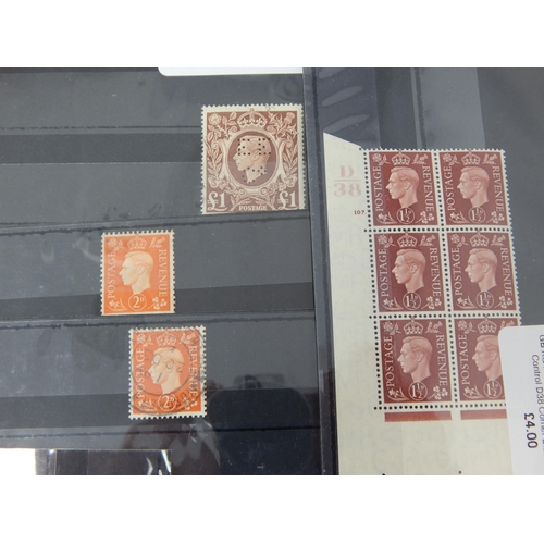 196 - Bundle of KGVI Stamps Including £1 Brown.