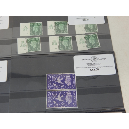 257 - Selection of KGVI stamps ranging from mint hinged to unmounted mint.