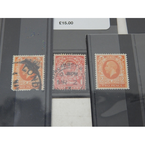 264 - A nice selection of KGV stamps including 2d orange Watermark sideways