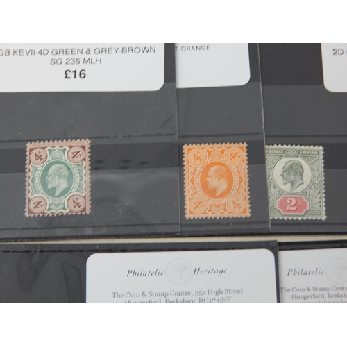 271 - KEVII selection of stamps ranging from mounted mint to mint very lightly hinged