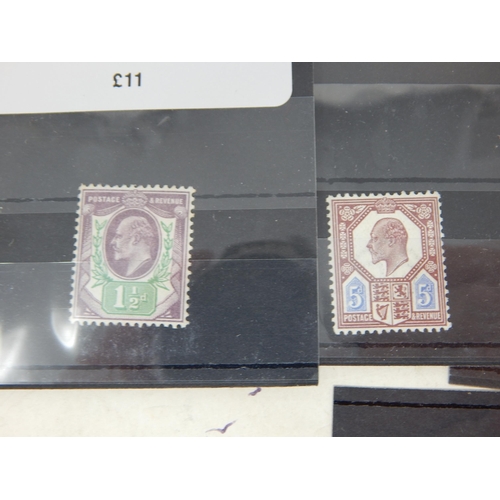 273 - A charming variety of KEVII stamps ranging from 1 1/2d to 6d