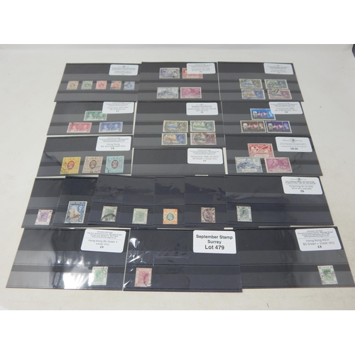 479 - A great collection of older stamps from Hong Kong. Various states from used to mint
hinged.