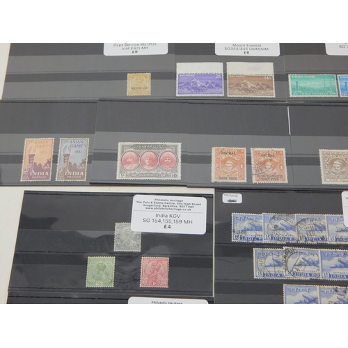 486 - A fine collection of Indian stamps, various dates and some Feudatory States. Used to
UMM.