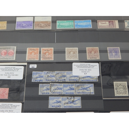 486 - A fine collection of Indian stamps, various dates and some Feudatory States. Used to
UMM.