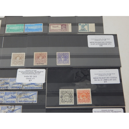 486 - A fine collection of Indian stamps, various dates and some Feudatory States. Used to
UMM.