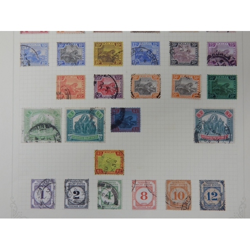 309 - Federated Malay States collection of Used stamps on vintage album page (cat £360)