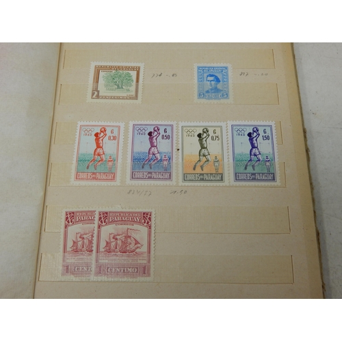 311 - A large collection of Mint Stamps housed in vintage album including Bolivia, Uruguay, Argentina, Cam... 