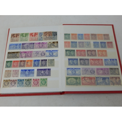 319 - A small red Stockbook containing a useful range of QV from 1d Reds, 5s rose, 2d blue, Australia, GB ... 