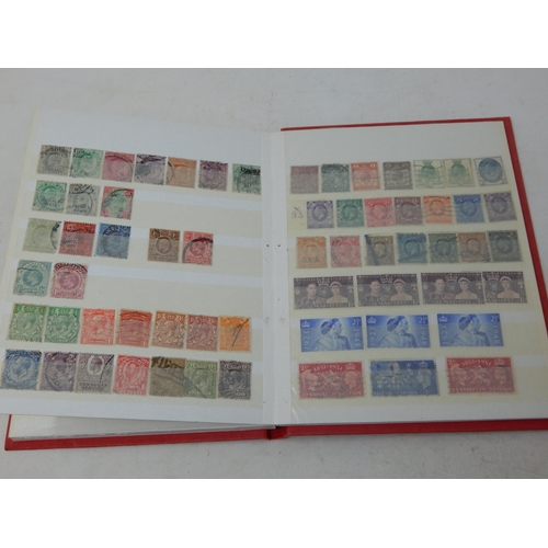 319 - A small red Stockbook containing a useful range of QV from 1d Reds, 5s rose, 2d blue, Australia, GB ... 