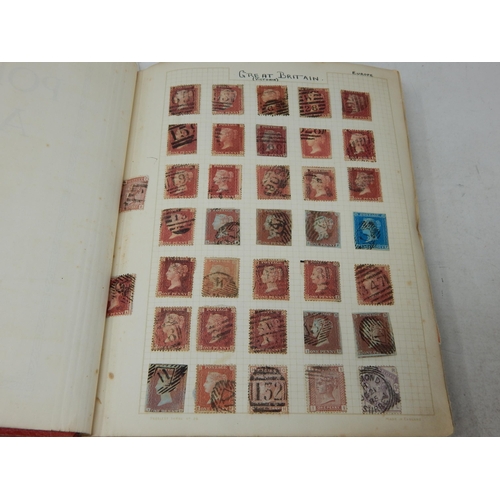 322 - Vintage album containing a good selection of GB QV 1d Reds, other QV inc 2s 6d; KEVII, KGV blocks wi... 