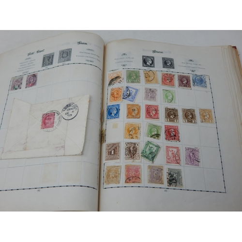 323 - Excelsior Stamp Album containing a large collection of GB Stamps from QV 1d Reds to KGV; and a large... 