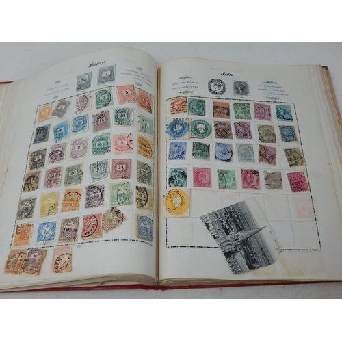 323 - Excelsior Stamp Album containing a large collection of GB Stamps from QV 1d Reds to KGV; and a large... 