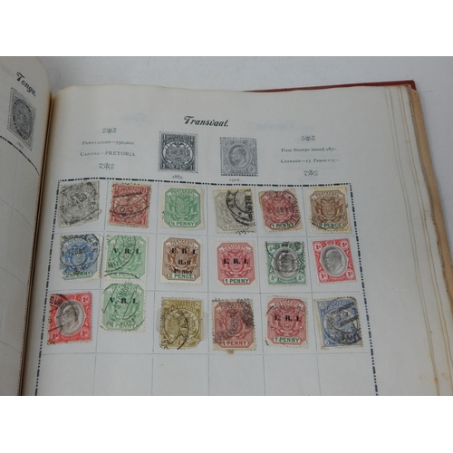 323 - Excelsior Stamp Album containing a large collection of GB Stamps from QV 1d Reds to KGV; and a large... 