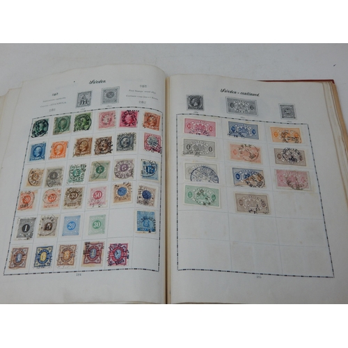 323 - Excelsior Stamp Album containing a large collection of GB Stamps from QV 1d Reds to KGV; and a large... 