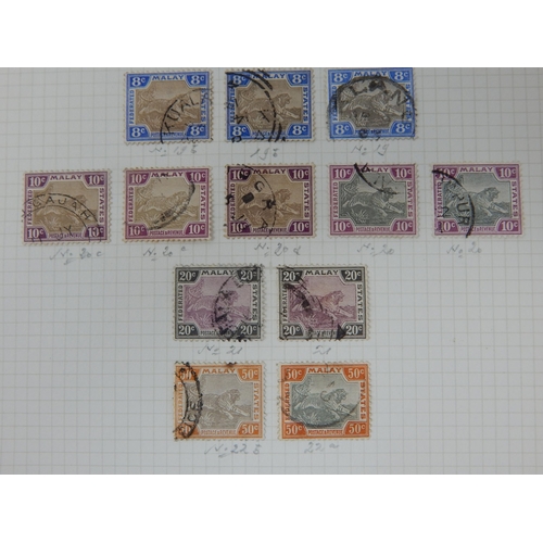 329 - Federated Malay states selection on vintage album sheet (cat £193)