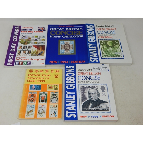 782 - Stanley Gibbons Great Britain Concise stamp catalogues, 1994, 1996 & 1998. A First
Day Cover col... 