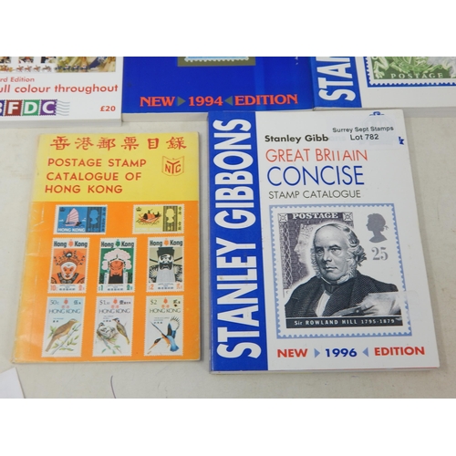 782 - Stanley Gibbons Great Britain Concise stamp catalogues, 1994, 1996 & 1998. A First
Day Cover col... 