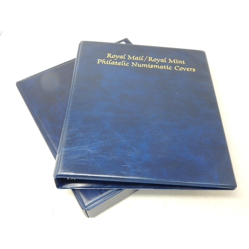 754 - Royal Mail/Royal Mint Philatelic Numismatic Covers album with inserts.