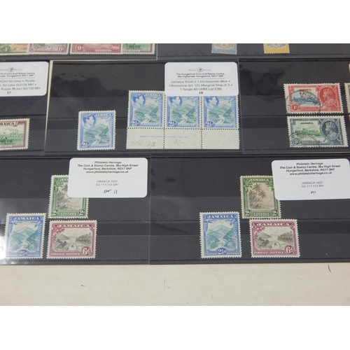 491 - Fine grouping of Jamaican stamps. All sets varying from used to Mint.