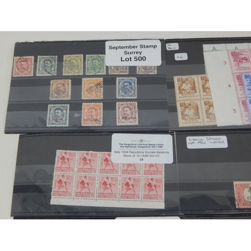 500 - A fantastic collection of Commonwealth stamps from Liberia, Lebanon, Latvia, Korea,
Italy, Indonesia... 