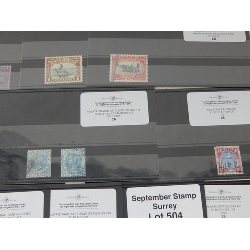 504 - Another fine selection of single stamps from variouse Malaysian states.