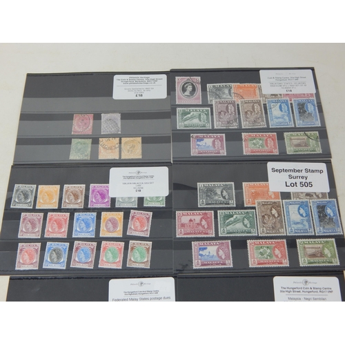 505 - Fabulous collection of Malayan stamp sets.