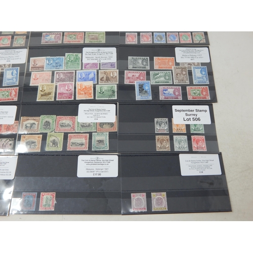 506 - Malaysia Straits Settlements. Various stamps from Malaysia and states, including 1957
Pahang set, no... 