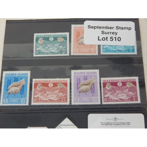 510 - A small but nice selection of stamps from the Maldives.