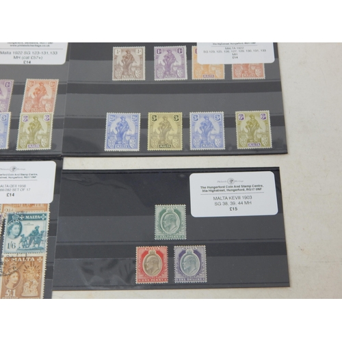 511 - Great bundle of Maltese stamps, including QV 1885 1d rose & 1d carmine.