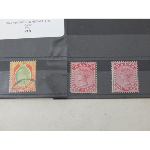 511 - Great bundle of Maltese stamps, including QV 1885 1d rose & 1d carmine.