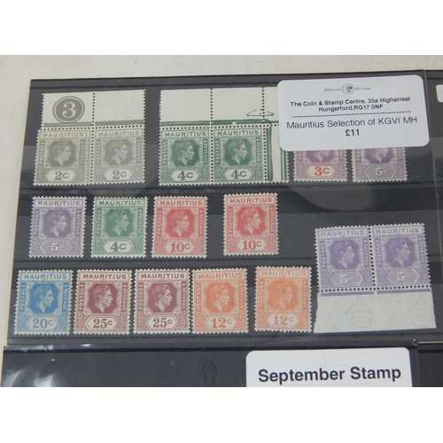 515 - Fantastic collection of stamps from Mauritius, incuding a block of 40 postage due
stamps.