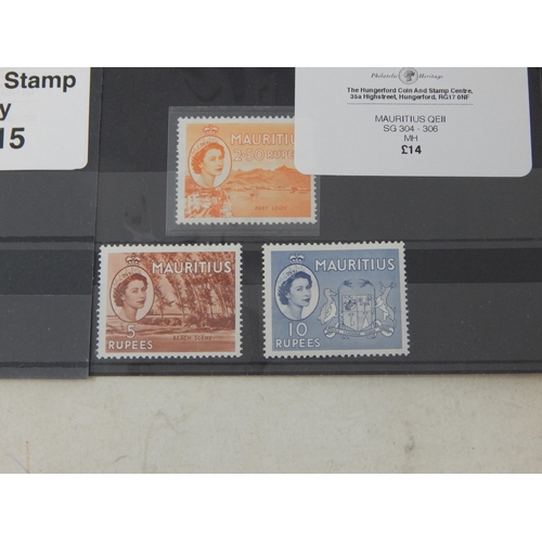 515 - Fantastic collection of stamps from Mauritius, incuding a block of 40 postage due
stamps.