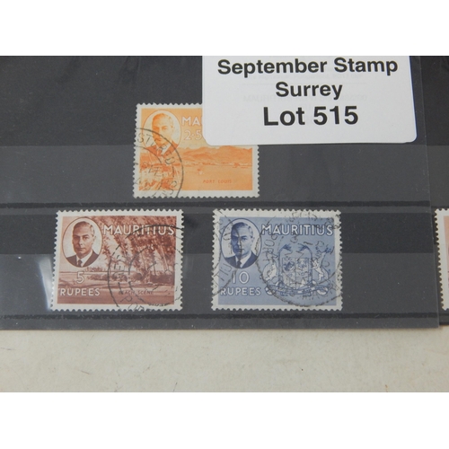 515 - Fantastic collection of stamps from Mauritius, incuding a block of 40 postage due
stamps.