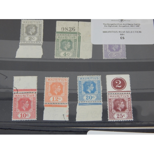 516 - A fine group of Mauritius stamps. Including a Mauritius KGVI selection