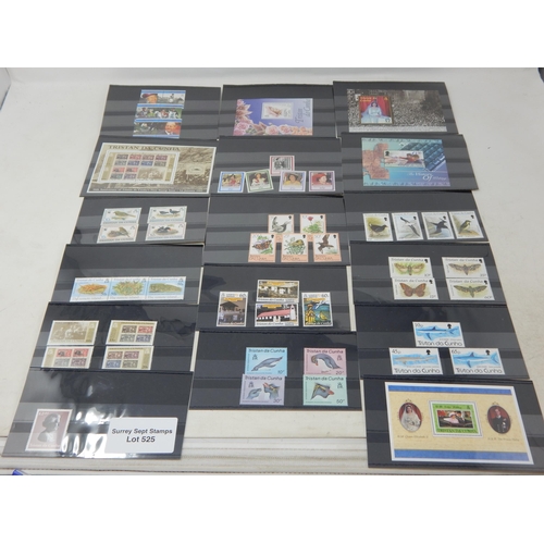 A larger collection of stamps from Tristan Da Cunha, some singles, mini sheets and
other varieties.