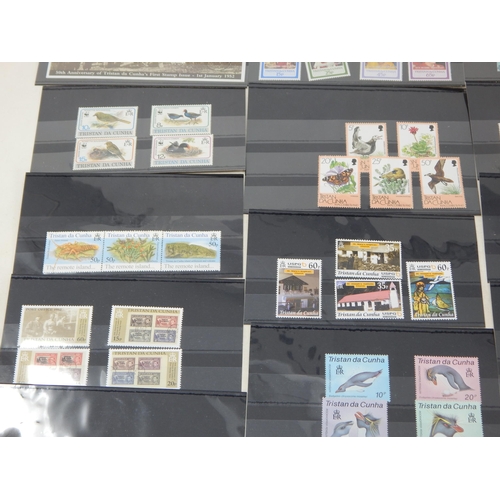 525 - A larger collection of stamps from Tristan Da Cunha, some singles, mini sheets and
other varieties.