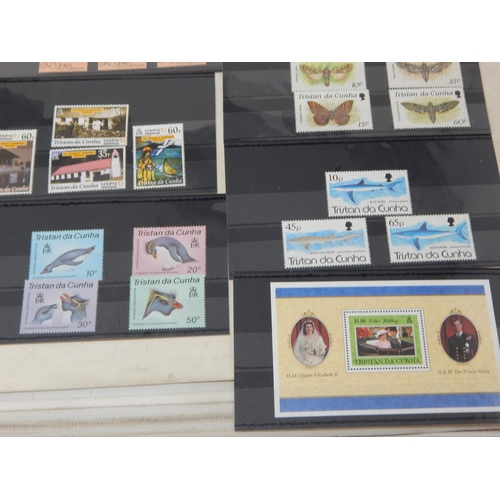 525 - A larger collection of stamps from Tristan Da Cunha, some singles, mini sheets and
other varieties.