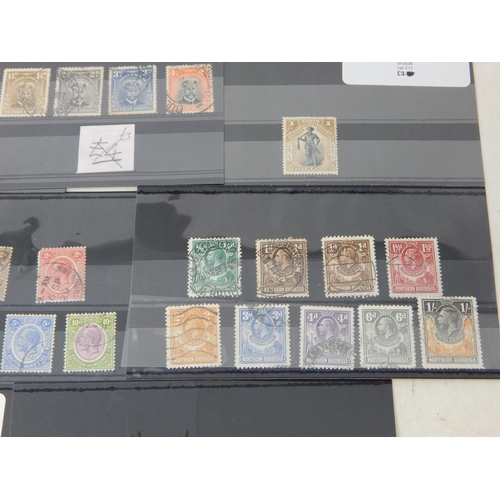 530 - Brilliant selection of stamps from Rhodesia & North Borneo.