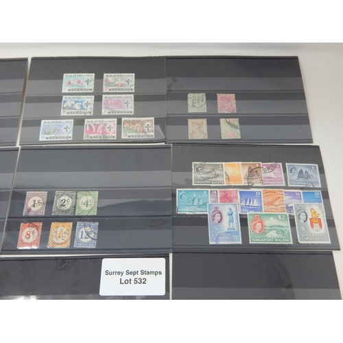 532 - A nice variety of stamps from Malaysia and States.