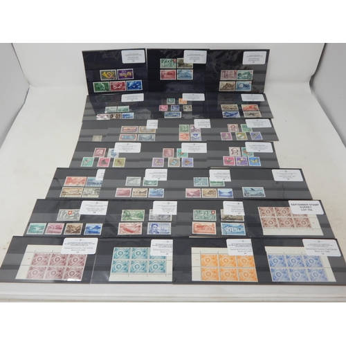 Fine collection of stamps from Switzerland including 4 x dummy trail stamp blocks