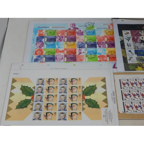 736 - A magnificent selection of GB Smiler sheets, Marginal blocks, full sheets etc.