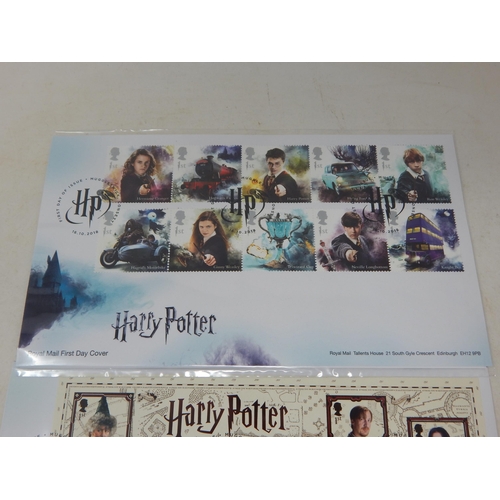 899 - Pair of Harry Potter First Day Covers; Battle of Britain Memorial Flight Spitfire 50th Anniversary C... 