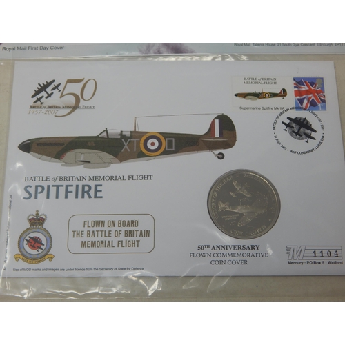 899 - Pair of Harry Potter First Day Covers; Battle of Britain Memorial Flight Spitfire 50th Anniversary C... 