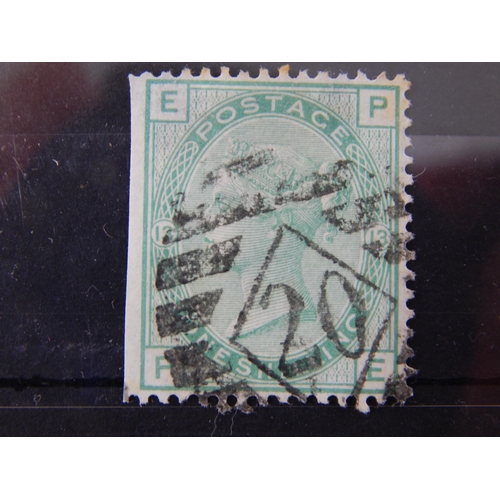 802 - GB QV 1873-1880 1s Green plate 13 SG50 FU (cat £160)