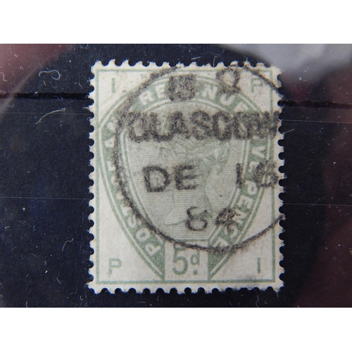 805 - GB QV 5d 1883/84 Lilac and Green 5d dull green SG193, good colour, part Glasgow CDS, FU (cat £120)