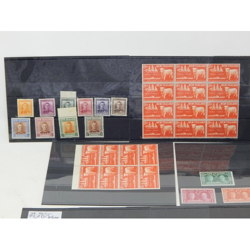 808 - New Zealand - a good selection of inc blocks, overprints, etc mainly Mint