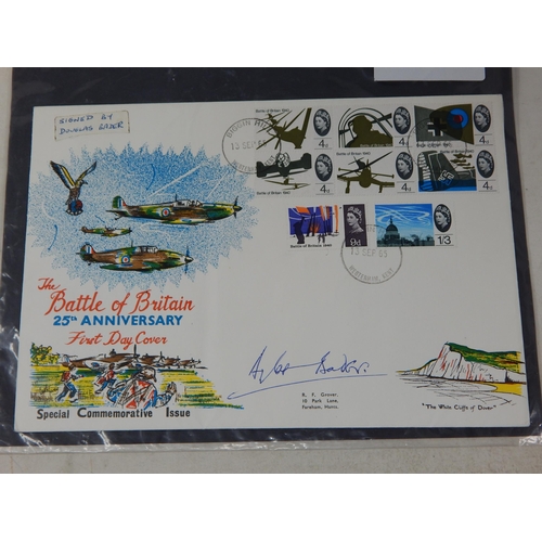 974 - Battle of Britain 25th Anniversary Special Commemorative cover signed by Douglas Bader