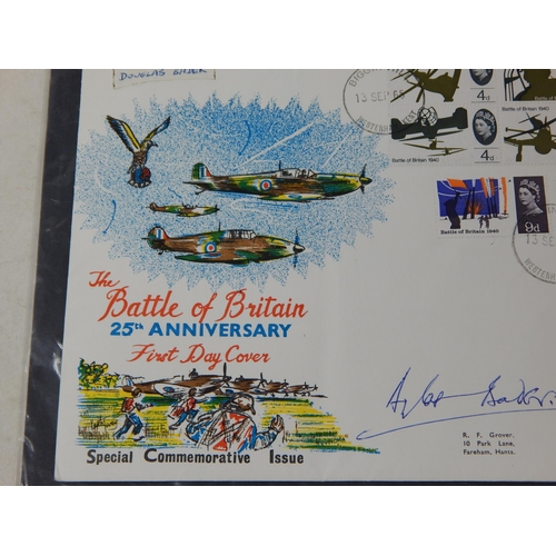 974 - Battle of Britain 25th Anniversary Special Commemorative cover signed by Douglas Bader