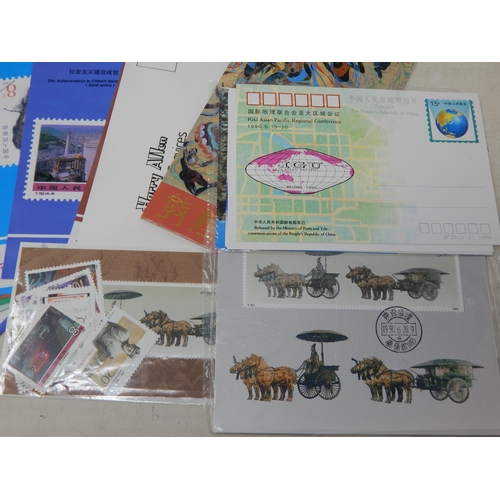 990 - China selection of Mint stamps and covers